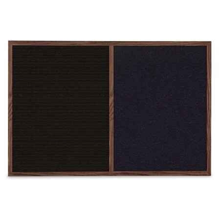United Visual Products Slim Style Indoor Enclosed Corkboard, 36 UV504SC-BLACK-SURF